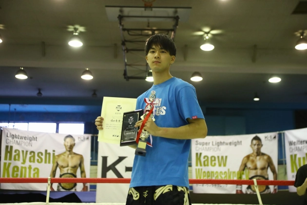 第27回K-1アマチュア　チャレンジ Bクラス トーナメント-60kg 優勝＆MVP　堀田寿海（K-1ジム総本部）