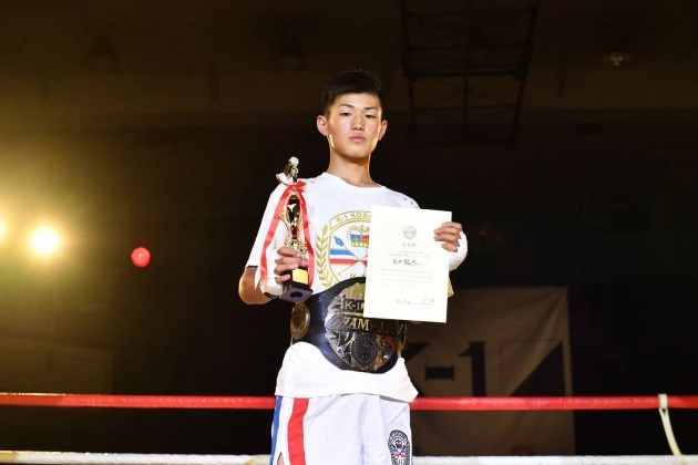 ガスワン Presents K-1甲子園2019 -60kg優勝 石田龍大（美原高校2年）