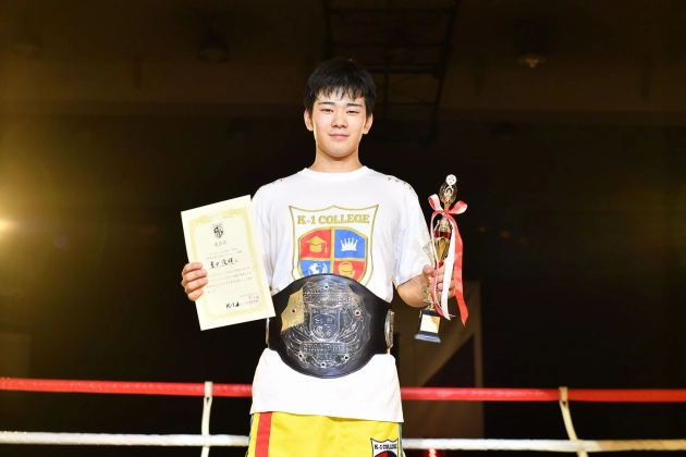 K-1カレッジ2019 -60kg優勝 豊田優輝（名古屋医健スポーツ専門学校2年）