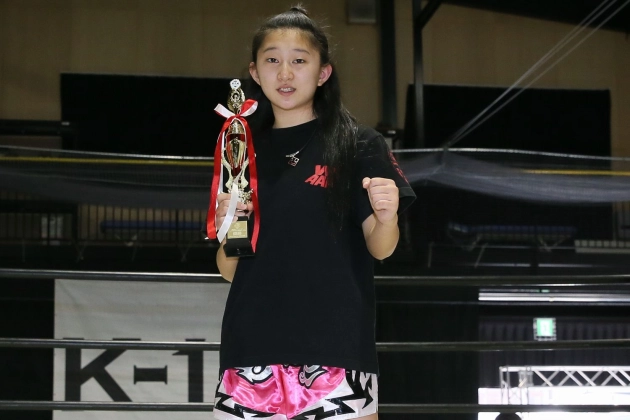 第35回K-1アマチュア　K-1ジュニア(中学生)Bクラス2～3年生 女子-45kg トーナメント優勝　堀琉榎(B.F.A-SEED)