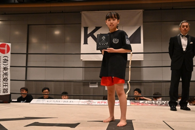 第63回K-1アマチュア　K-1キッズ（小学生） Aクラス 3～4年生 女子 重量級 トーナメント 小野 愛琳（煌琉館team煌）