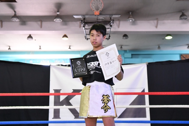第75回K-1アマチュア K-1キッズ（小学生） Bクラス 5～6年生 重量級トーナメント　伊澤 蒼介(トイカツ道場)