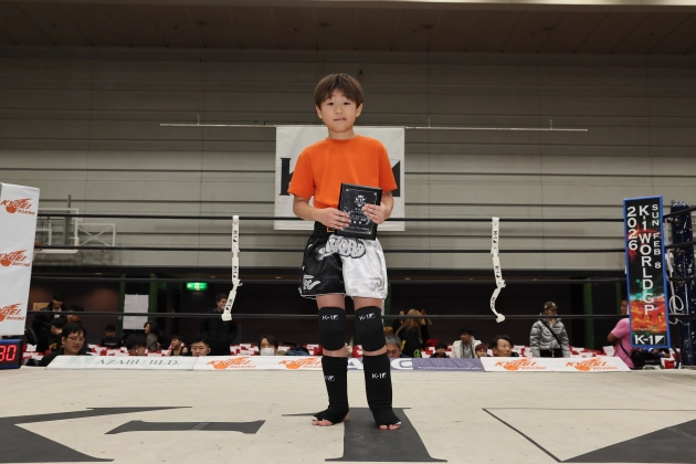 第76回K-1アマチュア K-1キッズ（小学生） Bクラス 3～4年生 重量級 トーナメント 福田 哲次郎(WARRIOR OSAKA)
