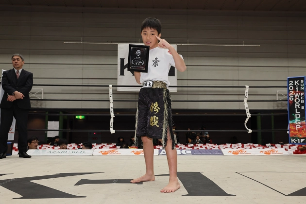 第76回K-1アマチュア K-1キッズ（小学生） Aクラス 3～4年生 軽量級 トーナメント 森本 修哉(一心会)