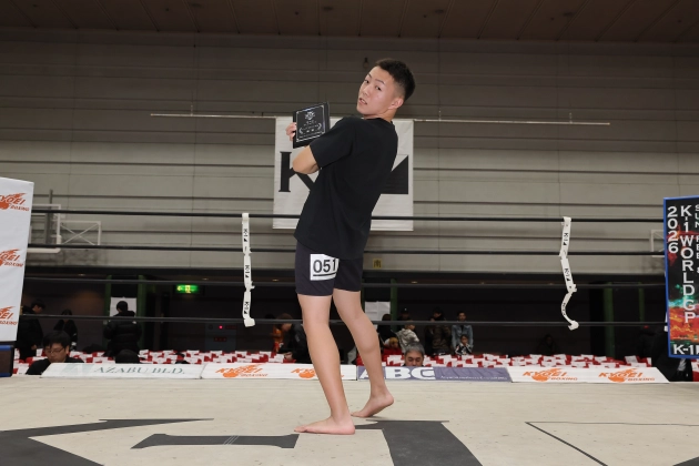 第76回K-1アマチュア K-1ジュニア(中学生) Bクラス -55kg トーナメント 菅岡 一心(TIGERGYM)