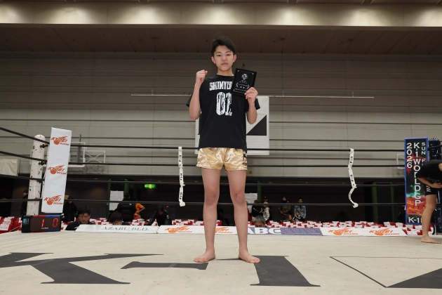 第76回K-1アマチュア K-1ジュニア(中学生) Bクラス -60kg トーナメント 佐々木 月将(Kickboxing gym SHINYUUKI+)