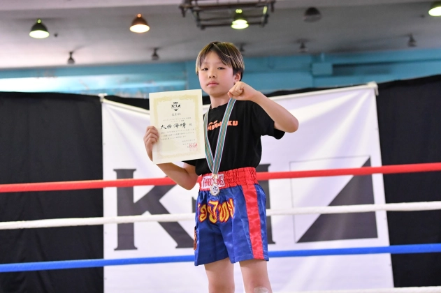 第78回K-1アマチュア K-1キッズ（小学生）Bクラス 3～4年生 重量級 トーナメント大西 海晴(悟心塾)