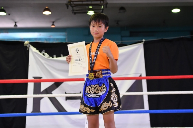 第80回K-1アマチュア K-1キッズ（小学生）Aクラス 3～4年生 重量級 トーナメント須藤 慶人(K-1ジム大宮)