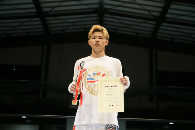 K-1甲子園2019 西日本予選トーナメント-55kg 優勝　帆士紫苑（福岡/福智高校/1年）