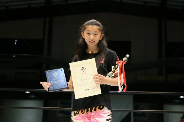 ジュニアBクラス 2～3年 トーナメント-45kg女子 優勝　堀琉榎（BFA-SEED）