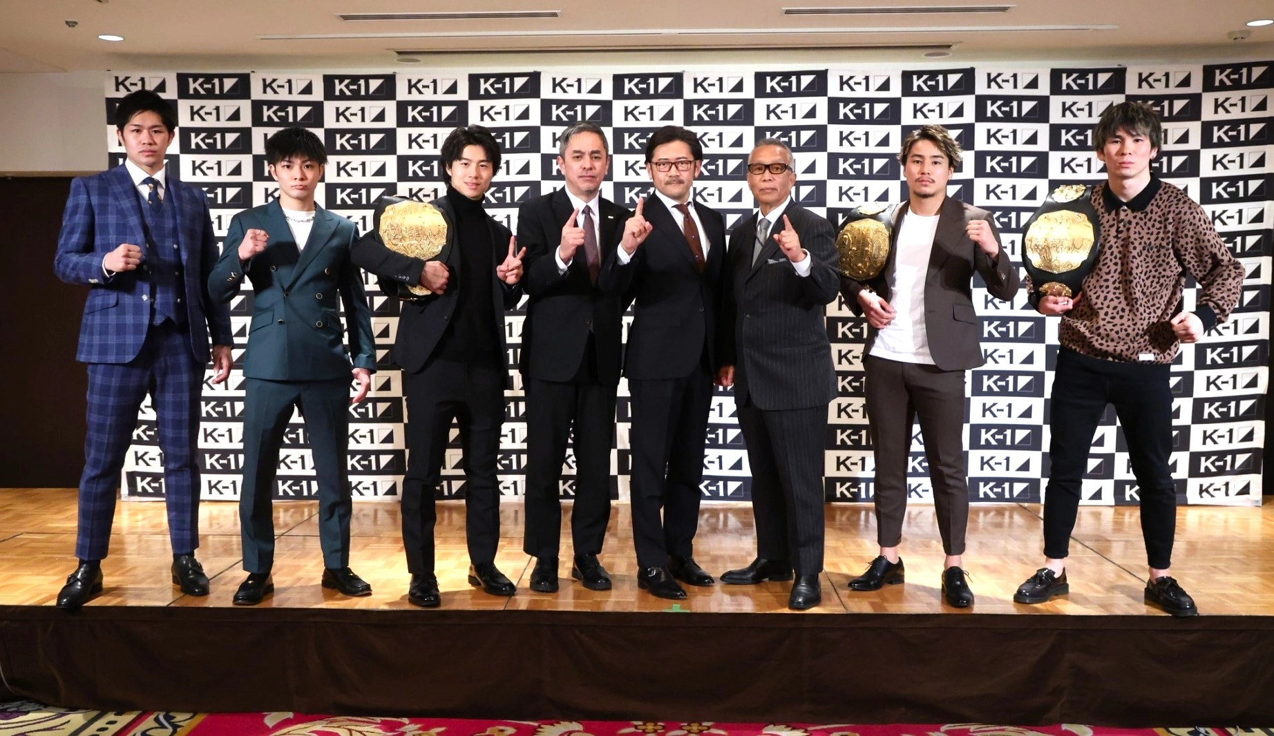 記者会見にはK-1MAX世界トーナメント参加の和島大海の他、出場選手4名が登壇した