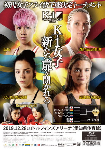 2019年12月28日（土）“K-1冬のビッグマッチ 第2弾 名古屋”「K-1 WORLD GP 2019 JAPAN～初代女子フライ級王座決定トーナメント＆スーパー・ライト級タイトルマッチ～」